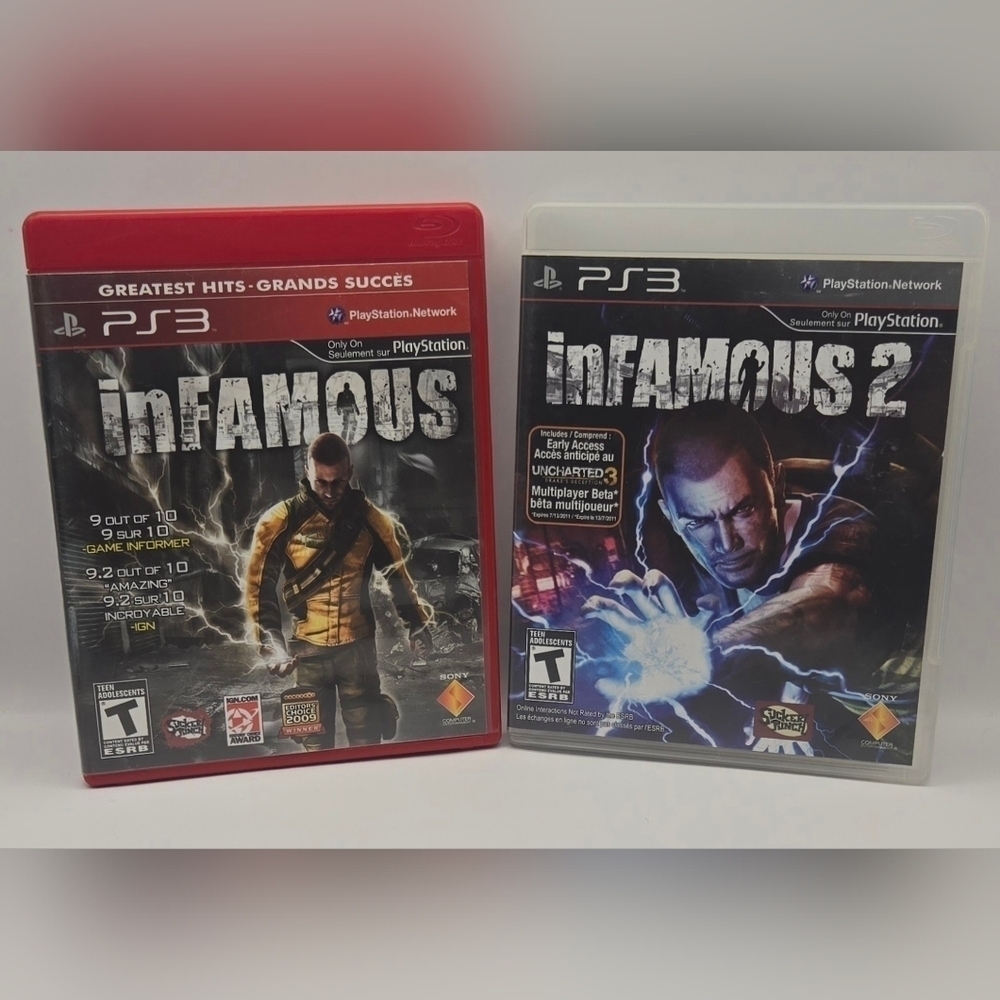 Sony inFAMOUS 1 and 2 PS3 PlayStation 3 Games Bundle Tested Complete